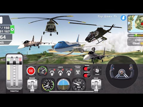 Helicopter army Vs Airforce one 747-Flying Pilot simulator HD  :Top Game Tv