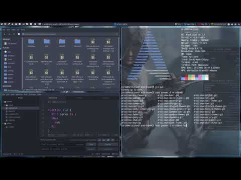 ArcoLinux : 416 update your system - pksyua - check /etc/skel - any desktop