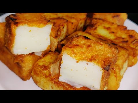 Fried Milk Recipe-Spanish dessert-leche frita | Street food | spanish fried milk recipe