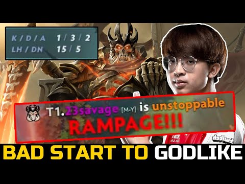 23SAVAGE BAD START TO RAMPAGE - 12000 MMR COMEBACK DOTA 2