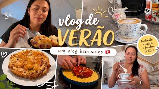Meu marido fez a torta típica suíça de ameixa! 🇨🇭 Fondue prático e nossa rotina de verão 🥰