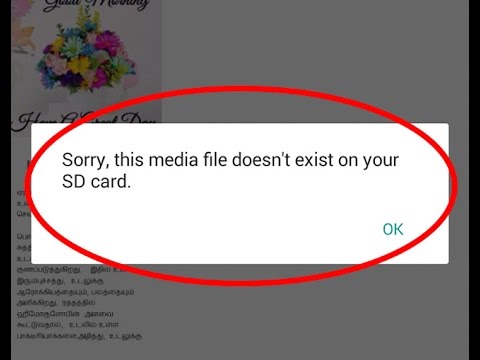 How to fix Sorry, this media file doesn't exist on your SD card in whatsapp