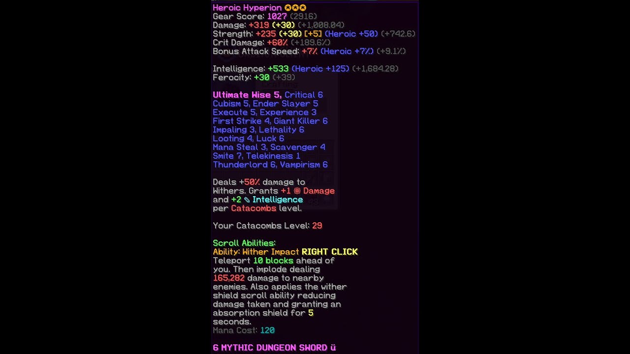 Crafting a Hyperion and Testing it! | Minecraft Hypixel Skyblock