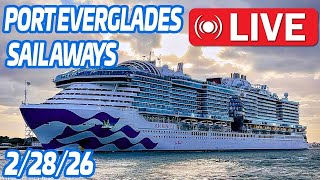 🔴 LIVE Cruise Ship Sail Aways From Port Everglades in Fort Lauderdale! 🚢
