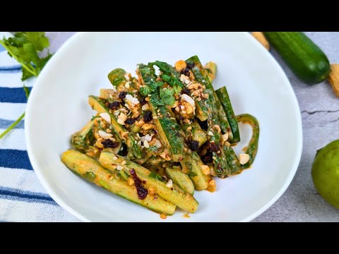 VIRAL PEANUT and CHILI OIL Cucumber Salad in 15 minutes that will change your LIFE ⭐⭐⭐⭐⭐