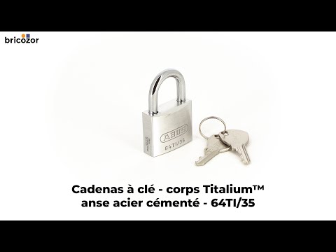 Cadenas à clé varié Titalium™ - anse acier cémenté - 64TI - à l'unité ABUS