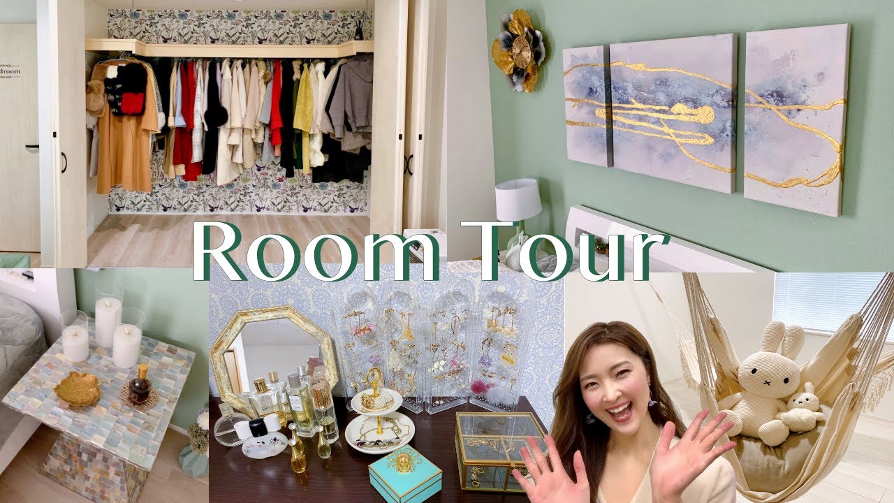 【ルームツアー、二階編】海外風ベッドルーム、クローゼットルーム、収納紹介。北欧インテリア、家具全部見せちゃう！【一戸建てマイホーム】