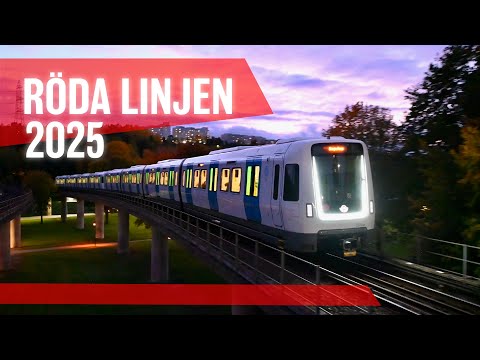 Trains on the Red line in the Stockholm Metro | Autumn 2025