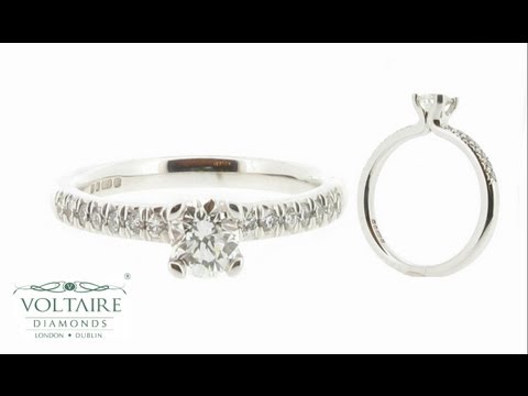 Four Claw Solitaire with Scallop Set Shoulders - ER 1412