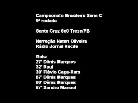 Santa Cruz 6x0 Treze - Na voz de Natan Oliveira, Rádio Jornal/CBN - Série C 2013