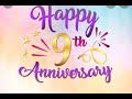 9th Anniversary Wishes