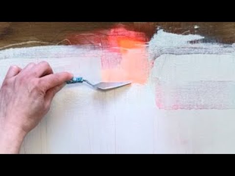 How to paint abstract EASILY as a beginner - learn acrylic painting, simple tools