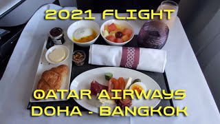 TRIP REPORT 2021 | Business Class  | QATAR Airways Boeing 777 - QR836 |  Doha DOH to Bangkok BKK