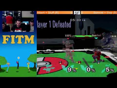 Falco in the Middle 11 - Albert + Stuff (R) VS Sonicist + Slep (B) - Melee Doubles