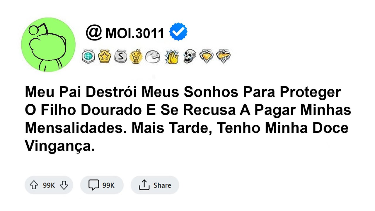 história - Meu Pai Destrói Meus Sonhos Para Proteger O Filho Dourado E Se Recusa A Pagar Minhas...