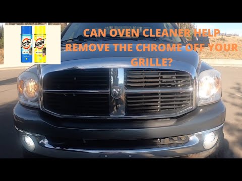 Removing the "Chrome" of the grille of my Cummins and paint matching it.