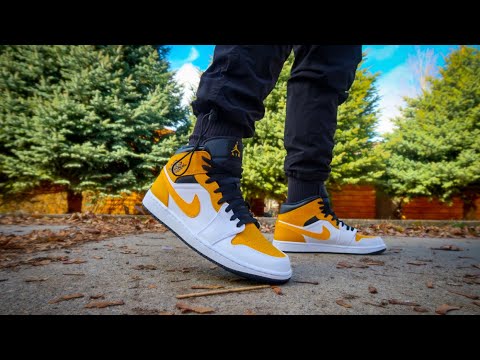 JORDAN 1 MID "UNIVERSITY GOLD" DETAILED REVIEW + ON FEET! These Have Resell Value?!