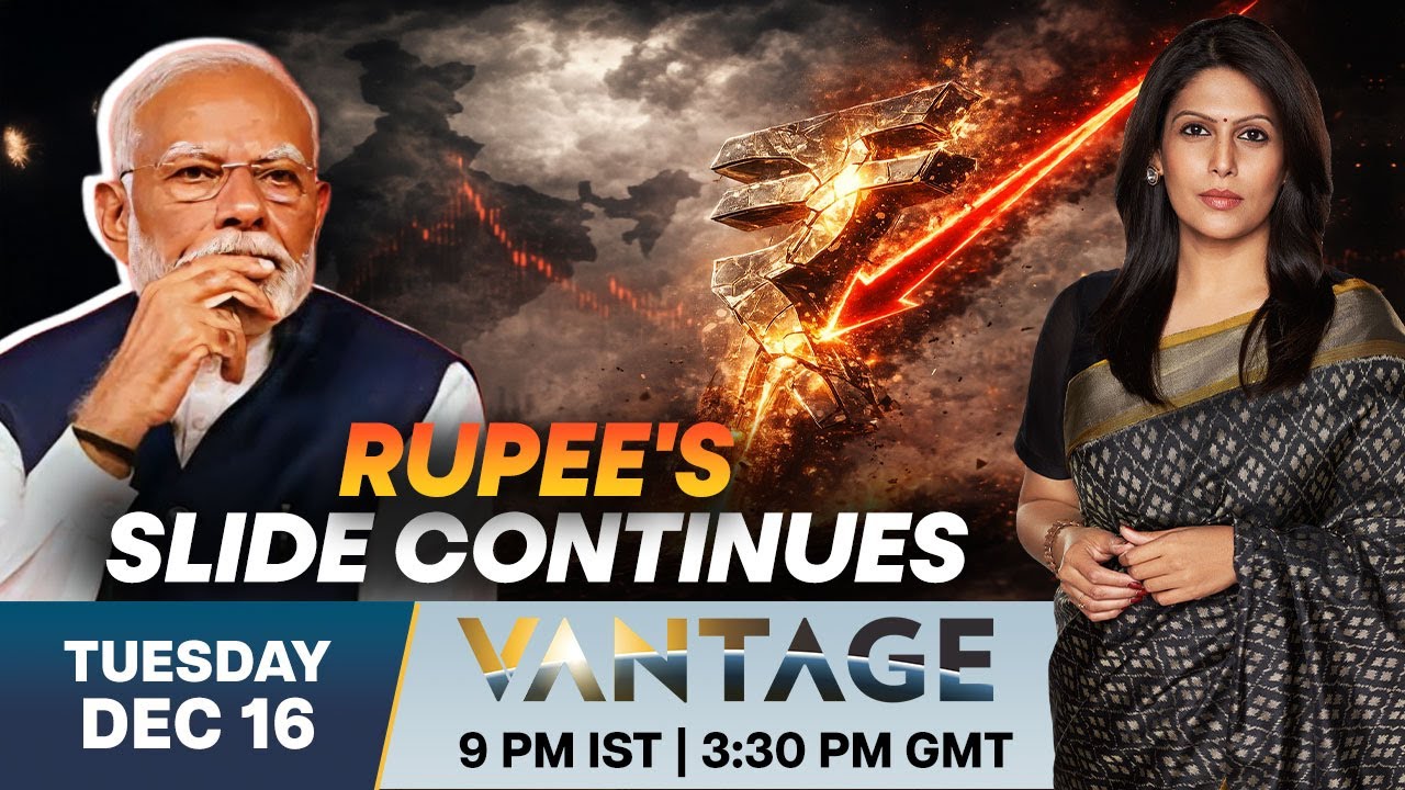 LIVE: Indian Rupee Tests 91 Mark Against the Dollar | Vantage with Palki Sharma | N18G