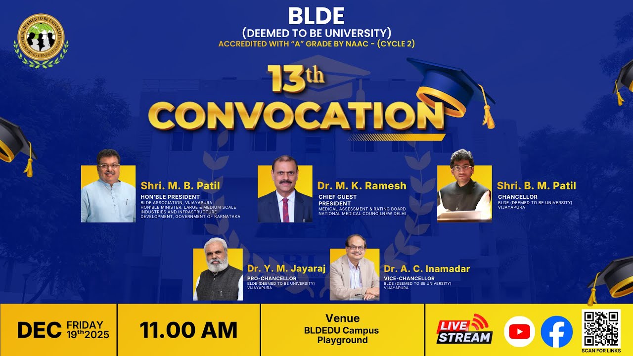 13th Convocation 🎓 2025 | BLDE(Deemed to be University)