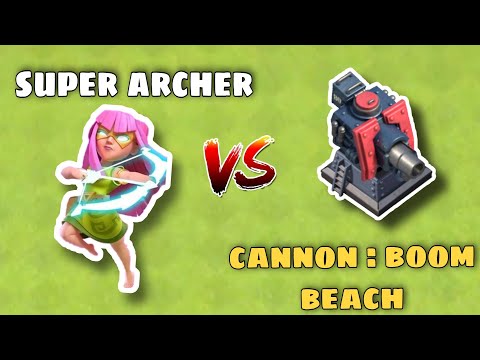 Super Archers VS Cannon(boom beach)  #clashofclans #gaming #boombeach