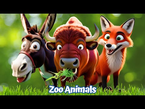 Zoo Animal Sounds Song for Kids | Learn Animal Names & Sounds | Nursery Rhymes