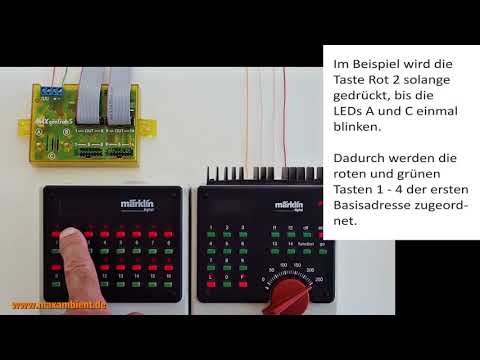 MAX ambient MAX control-S Lichtsignal-Controller Basis-Adressen mit dem Märklin-Keyboard einstellen
