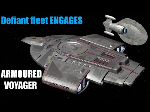 ARMOURED VOYAGER Defeated by DEFIANT Fleet? - Star Trek Ship Battles