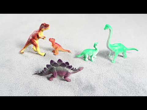 Slide 4 - Jumbo Dinosaurs, Mommas and Babies, Set of 6 (video)