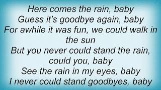Roy Orbison - Here Comes The Rain, Baby Lyrics