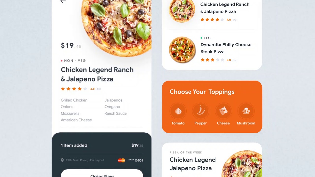 UI Concept for Online Food Ordering App | Popshot by Lollypop