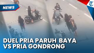 Viral Duel Pria Paruh Baya Lawan Pria Gondrong di Solo, Korban Terluka Kena Parang