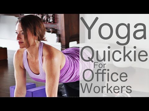 15 Minute Yoga Quickie for Office Workers  | Fightmaster Yoga Videos