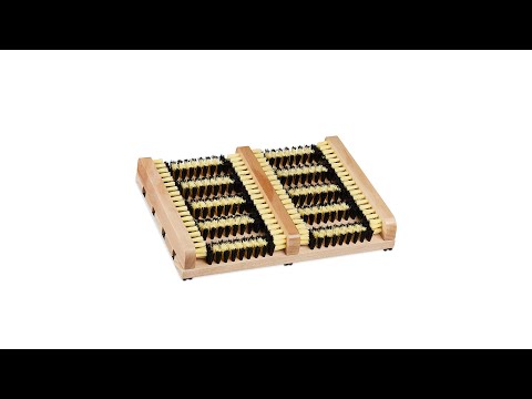 Schoenenveger buiten zwart - bruin - geel - plaatmateriaal op houtbasis - kunststof - 36 x 6 x 26 cm