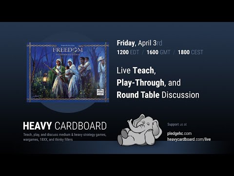 Freedom: The Underground Railroad Solo Teaching, Play-through, & Round table by Heavy Cardboard