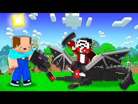 BALON KAFA İLE EJDERHAYI KESTİK !! - Minecraft