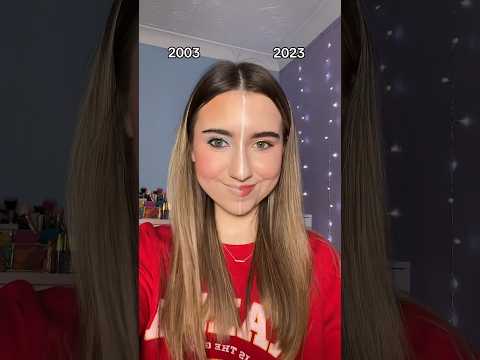 2003 vs 2023 makeup trends!!! Which side is ur fav🎀#makeup #makeuptrends #makeuproutine #y2k