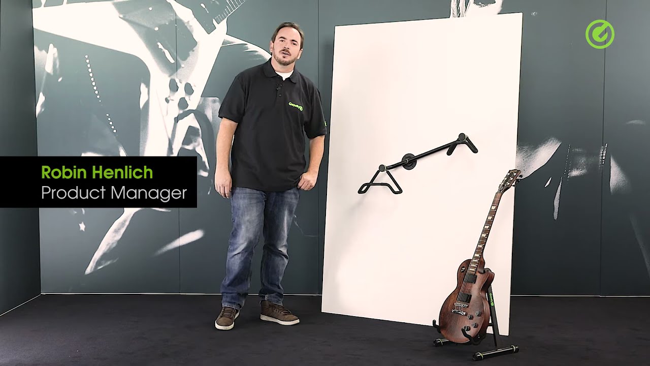 Gravity GSWMB01EB Display Guitar Wall Holder (For Electric Guitar)