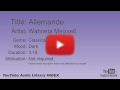 Allemande Wahneta Meixsell Classical Dark YouTube Audio Library BGM