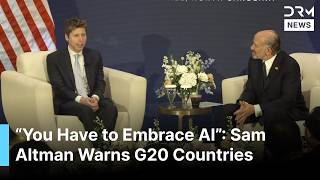 “Using AI Is Non-Negotiable”: Sam Altman Sends Direct Message to G20 Governments | AI1G