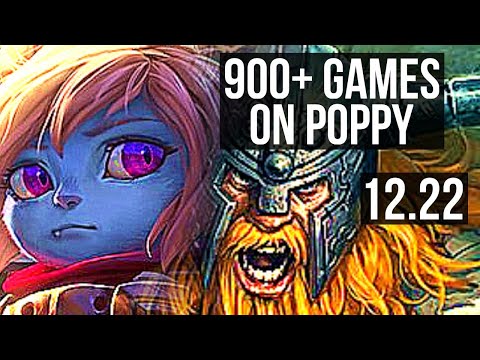 POPPY vs OLAF (TOP) | 2.4M mastery, 8/1/1, 900+ games | KR Challenger | 12.22