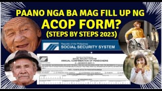 PAANO NGA BA MAG FILL UP NG SSS ACOP FORM? || UPDATED STEPS YEAR 2023 || BRYLLEZ CHANNEL
