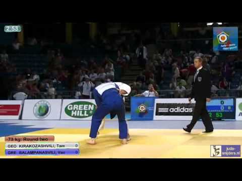 Judo 2013 European Championships U18 Tallinn: Kirakozashvili (GEO) - Balampanashvili (GRE) [-73kg]
