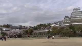 preview picture of video 'Himeji Castle from Sannomaru Square三の丸広場から見た姫路城０９'
