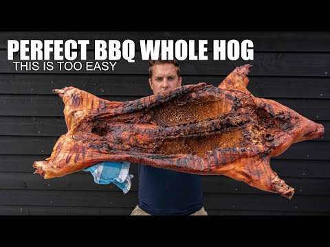 I Smoked a Whole  Pig in my BBQ -- Too Easy
