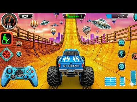 Monster Truck Mega Ramp Impossible Driver - 4x4 Ultimate Car Stunts GT Racing - Android GamePlay