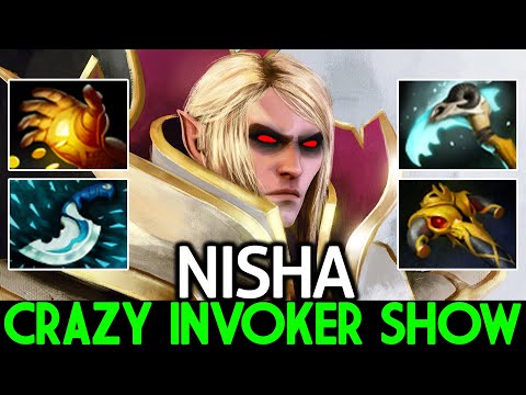 NISHA [Invoker] Crazy Invoker Show with Supreme skills Dota 2