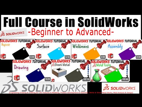 FULL COURSE in  SolidWorks - Beginner to Advanced