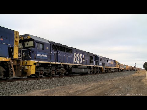 2MA5 Pacific National Container Freight Train With 8254 (21/1/2019) - PoathTV Australian Railways