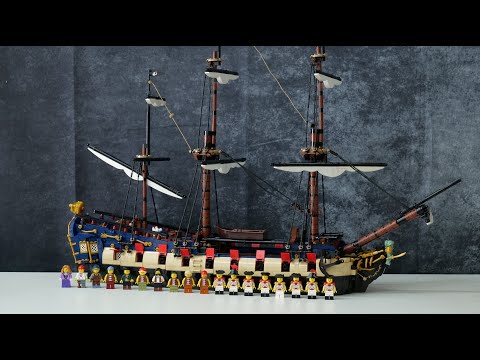 LEGO Privateer Frigate Fortuna Speed Build - LEGO Bricklink Designer Program Series 7 910059