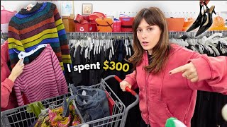 SLEEP DEPRIVED Thrifting in NJ… I Spent $300 on Y2K + 60s Vintage 😭